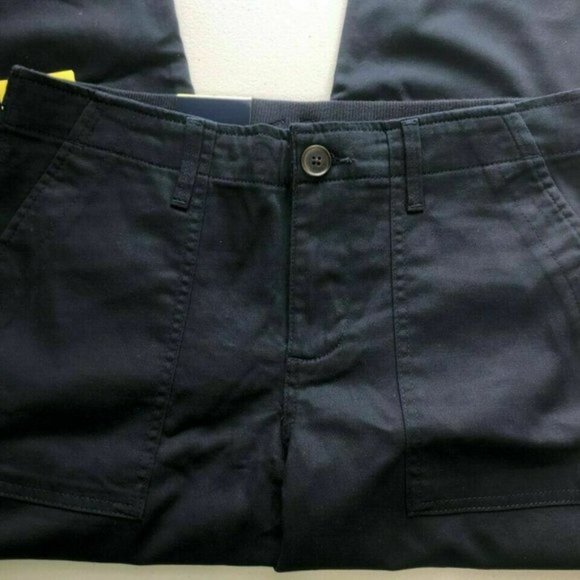 TOMMY HILFIGER Womens Roll-Cuff Capri Pant Navy Blue - Picture 2 of 6